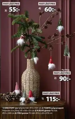 JYSK TOMTE julgranspynt, SEK 90 erbjuda