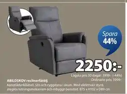 JYSK ABILDSKOV reclinerfåtölj, SEK 2250 erbjuda