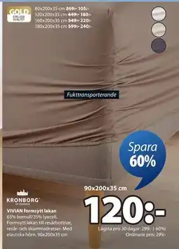 JYSK VIVIAN formsytt lakan, SEK 120 erbjuda