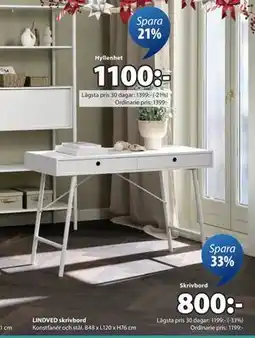JYSK LINDVED skrivbord, SEK 1100 erbjuda