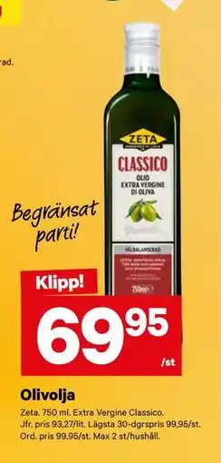 City Gross Olivolja, SEK 69.95 erbjuda