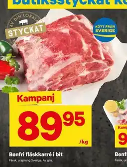 City Gross Benfri fläskkarré i bit, SEK 89.95 erbjuda