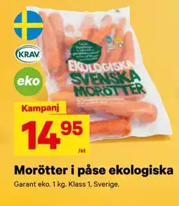City Gross Morötter i påse ekologiska, SEK 14.95 erbjuda