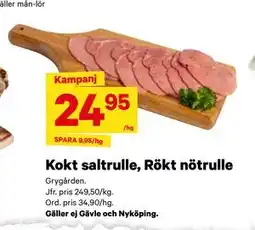 City Gross Kokt saltrulle, Rökt nötrulle, SEK 24.95 erbjuda