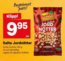 City Gross Salta Jordnötter, SEK 9.95 erbjuda