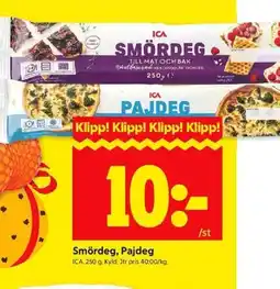 ICA Kvantum ICA Smördeg, Pajdeg erbjuda