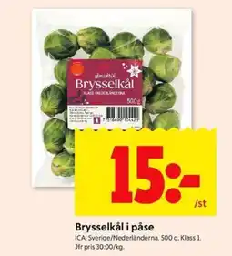 ICA Kvantum ICA Brysselkål i påse erbjuda