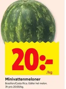 ICA Kvantum Minivattenmeloner erbjuda