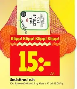 ICA Kvantum ICA Småcitrus i nät erbjuda