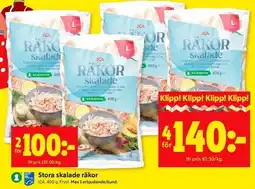 ICA Kvantum ICA Stora skalade räkor erbjuda