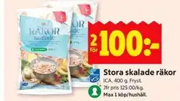 ICA Kvantum ICA Stora skalade räkor erbjuda