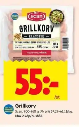 ICA Kvantum Scan Grillkorv erbjuda
