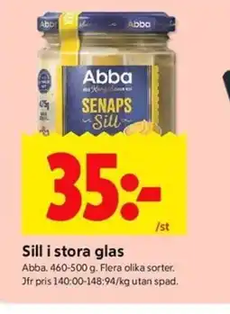 ICA Kvantum Abba Sill i stora glas erbjuda