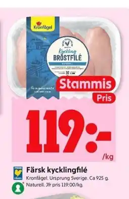 ICA Kvantum Kronfågel Färsk kycklingfilé erbjuda
