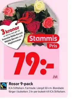 ICA Kvantum Rosor 9-pack erbjuda