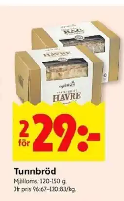 ICA Kvantum Mjälloms Tunnbröd erbjuda