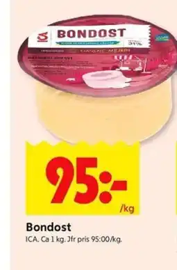 ICA Kvantum ICA Bondost erbjuda