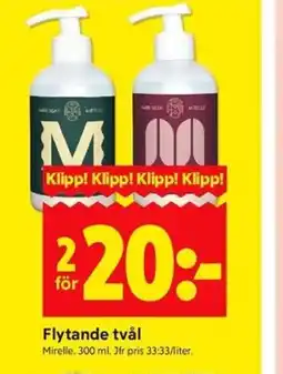 ICA Kvantum Mirelle Flytande tvål erbjuda