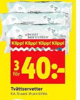 ICA Kvantum ICA Tvättservetter erbjuda