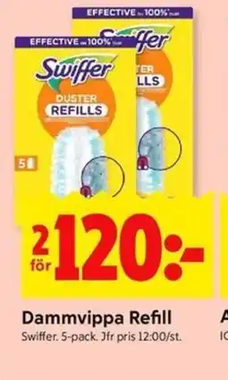 ICA Kvantum Swiffer Dammvippa Refill erbjuda