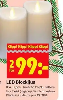 ICA Kvantum ICA LED Blockljus erbjuda