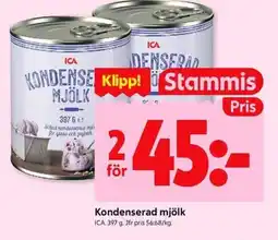ICA Kvantum ICA Kondenserad mjölk erbjuda