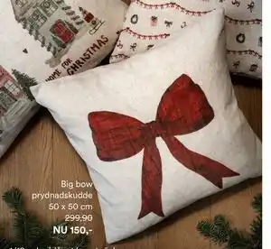 Big bow prydnadskudde 50 x 50 cm, SEK 150
