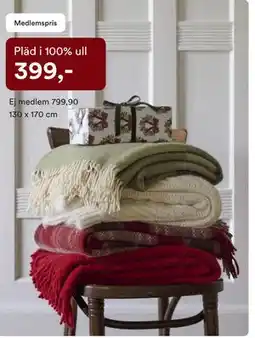 Hemtex Pläd i 100% ull, SEK 799.9, Medlemspris erbjuda