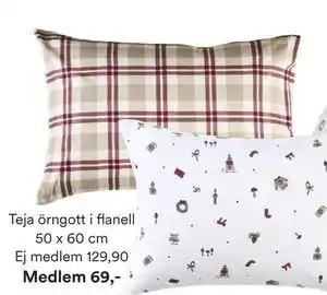 Teja örngott i flanell 50 x 60 cm, SEK 129.9, Medlemspris