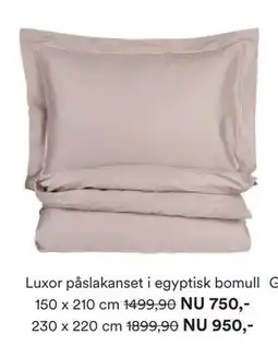 Hemtex Luxor påslakanset i egyptisk bomull erbjuda