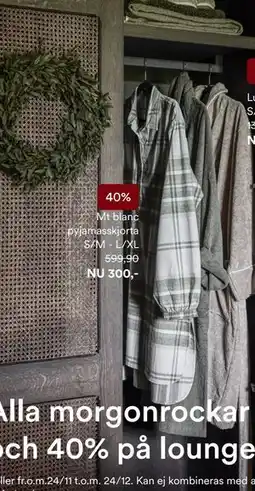 Hemtex Mt blanc pyjamasskjorta, SEK 300 erbjuda