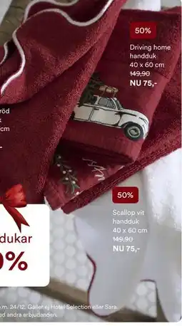 Hemtex Scallop vit handduk 40 x 60 cm, SEK 75 erbjuda