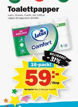 Pekås Toalettpapper, Medlemspris erbjuda