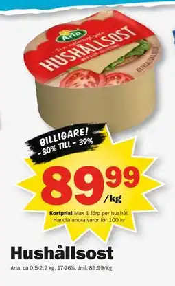 Pekås Hushållsost, Medlemspris erbjuda