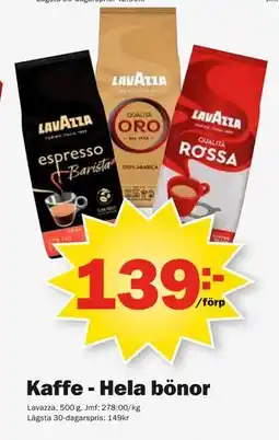 Pekås Kaffe - Hela bönor, SEK 139 erbjuda