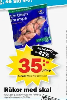 Pekås Räkor med skal, Medlemspris erbjuda