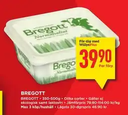 Willys BREGOTT, Medlemspris erbjuda