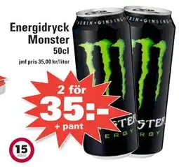 Nära dej Energidryck Monster, SEK 35 erbjuda