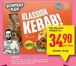 Willys KEBAB, Medlemspris erbjuda