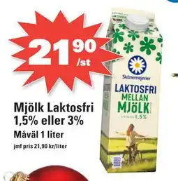 Nära dej Mjölk Laktosfri 1,5% eller 3%, SEK 21.9 erbjuda