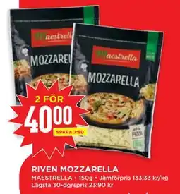 Willys RIVEN MOZZARELLA, SEK 40 erbjuda