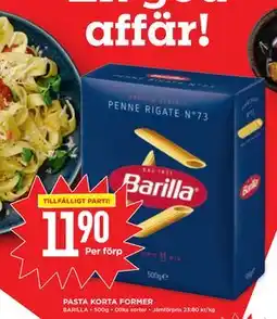 Willys PASTA KORTA FORMER, SEK 11.9 erbjuda