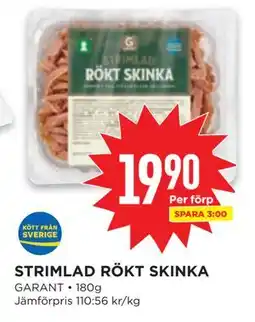 Willys STRIMLAD RÖKT SKINKA, SEK 19.9 erbjuda