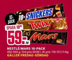 ÖoB NESTLÉ/MARS 10-PACK, SEK 59 erbjuda