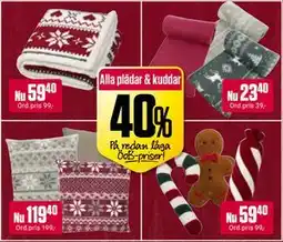 ÖoB Alla plädar & kuddar erbjuda