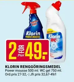 ÖoB KLORIN RENGGÖRINGSMEDEL, SEK 49 erbjuda