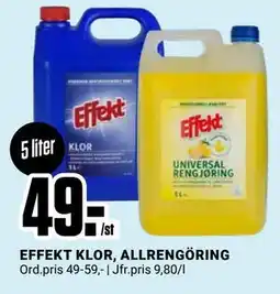 ÖoB EFFEKT KLOR, ALLRENGÖRING, SEK 49 erbjuda