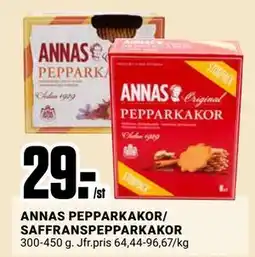 ÖoB ANNAS PEPPARKAKOR/ SAFFRANSPEPPARKAKOR, SEK 29 erbjuda