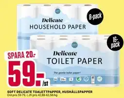 ÖoB SOFT DELICATE TOALETTPAPPER, HUSHÅLLSPAPPER, SEK 59 erbjuda