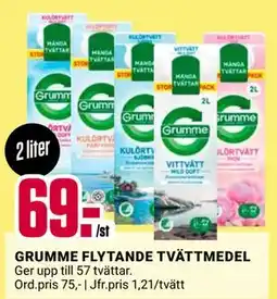 ÖoB GRUMME FLYTANDE TVÄTTMEDEL, SEK 69 erbjuda